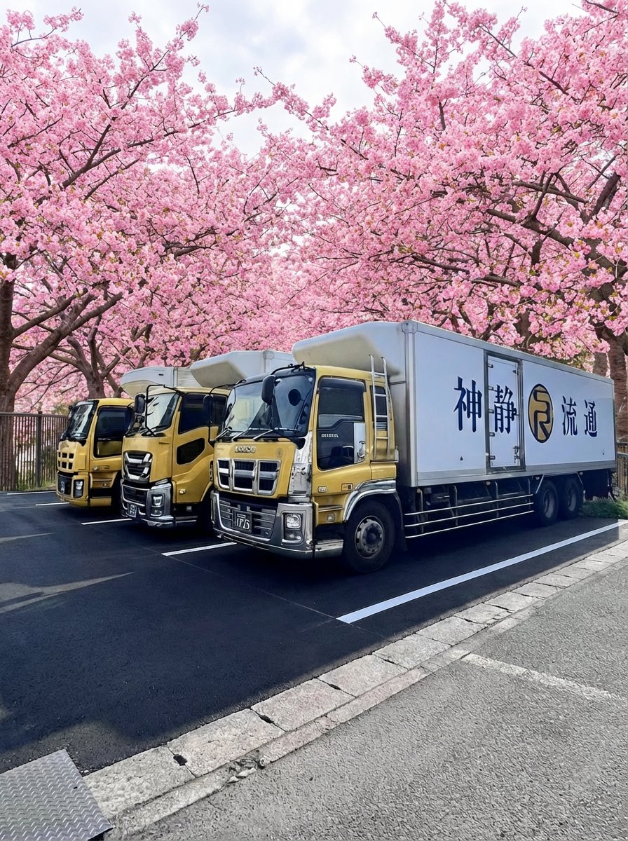 神静流通センタートラック車両群